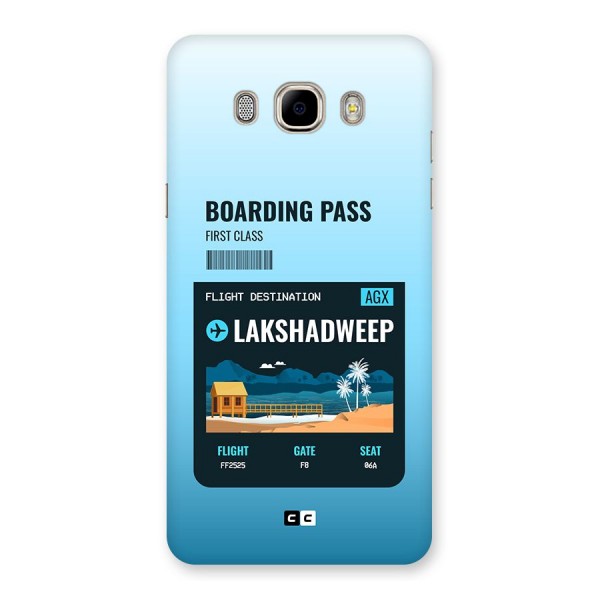 Lakshadweep Boarding Pass Back Case for Galaxy J7 2016