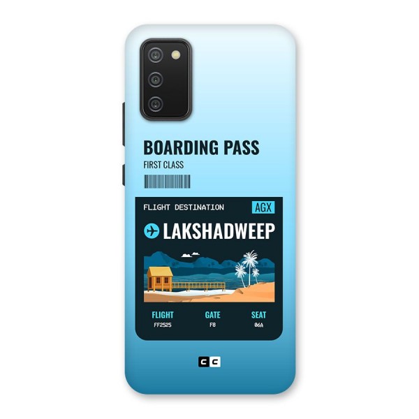Lakshadweep Boarding Pass Back Case for Galaxy M02s