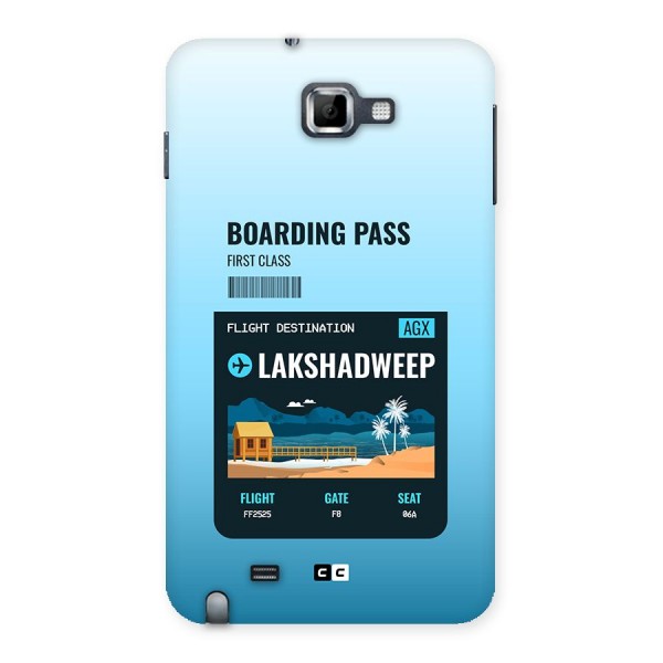 Lakshadweep Boarding Pass Back Case for Galaxy Note