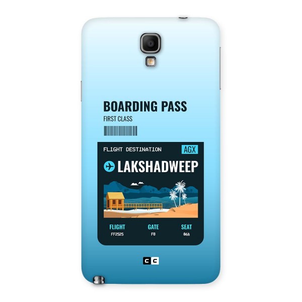 Lakshadweep Boarding Pass Back Case for Galaxy Note 3 Neo