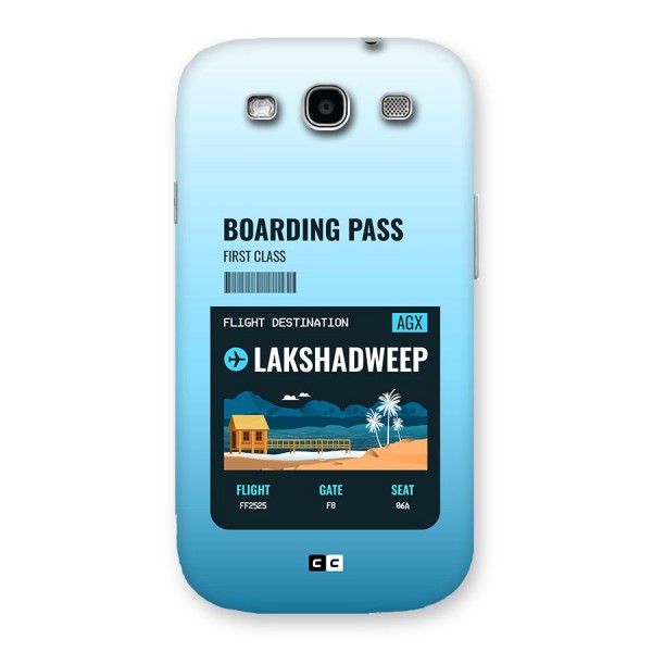 Lakshadweep Boarding Pass Back Case for Galaxy S3