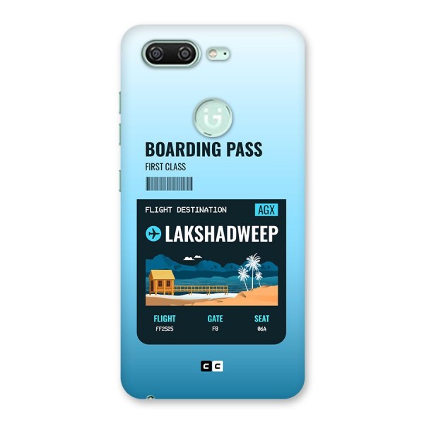 Lakshadweep Boarding Pass Back Case for Gionee S10