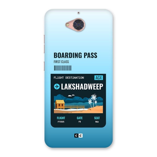 Lakshadweep Boarding Pass Back Case for Gionee S6 Pro