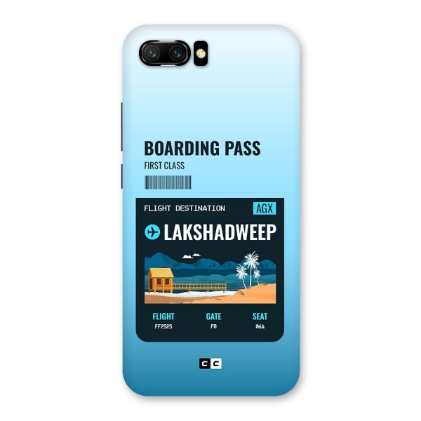 Lakshadweep Boarding Pass Back Case for Honor 10