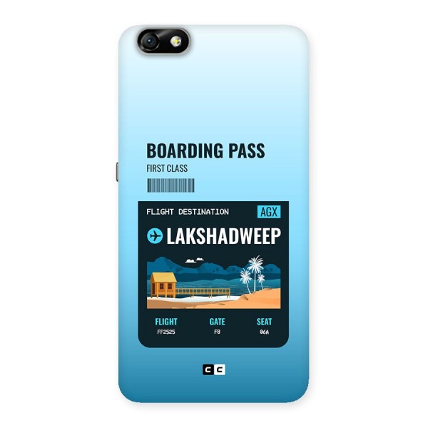 Lakshadweep Boarding Pass Back Case for Honor 4X