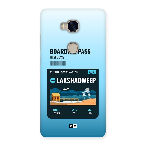 Lakshadweep Boarding Pass Back Case for Honor 5X