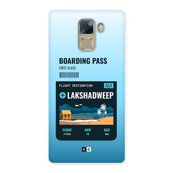 Lakshadweep Boarding Pass Back Case for Honor 7