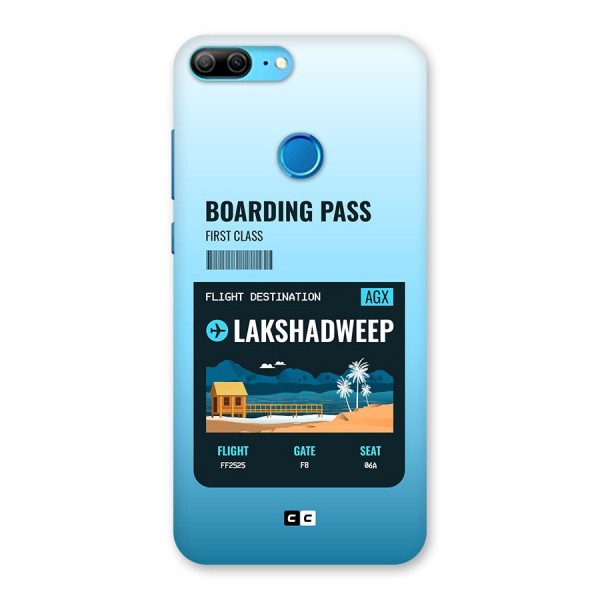 Lakshadweep Boarding Pass Back Case for Honor 9 Lite