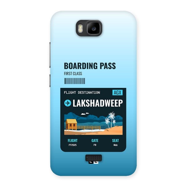 Lakshadweep Boarding Pass Back Case for Honor Bee