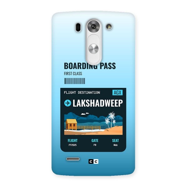 Lakshadweep Boarding Pass Back Case for LG G3 Mini