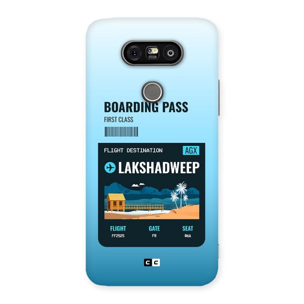 Lakshadweep Boarding Pass Back Case for LG G5