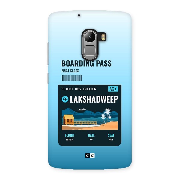 Lakshadweep Boarding Pass Back Case for Lenovo K4 Note