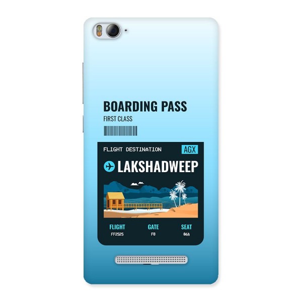 Lakshadweep Boarding Pass Back Case for Mi4i