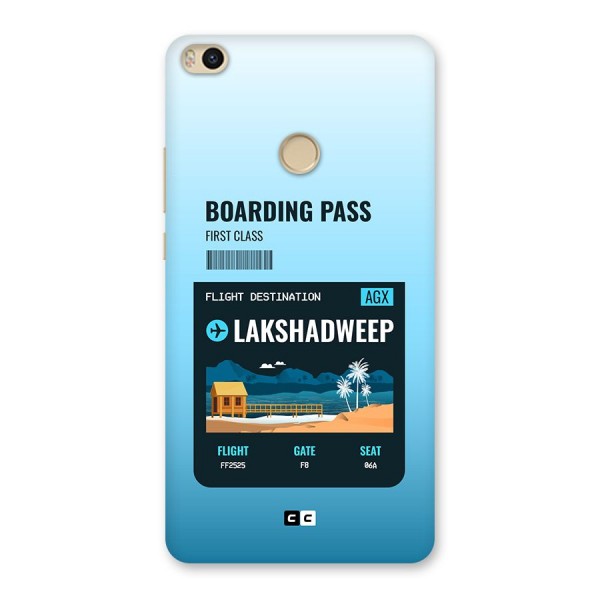 Lakshadweep Boarding Pass Back Case for Mi Max 2