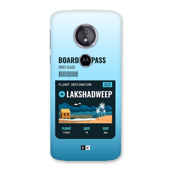 Lakshadweep Boarding Pass Back Case for Moto E5