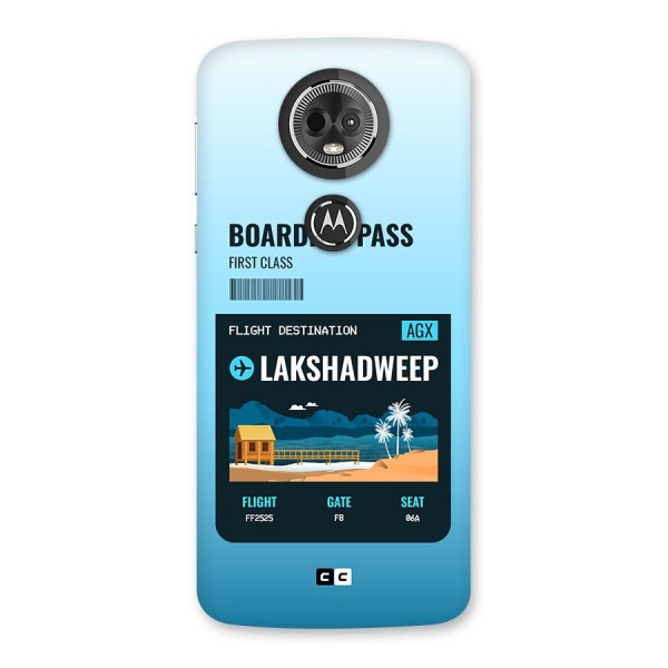 Lakshadweep Boarding Pass Back Case for Moto E5 Plus