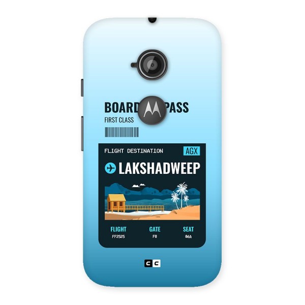 Lakshadweep Boarding Pass Back Case for Moto E 2nd Gen