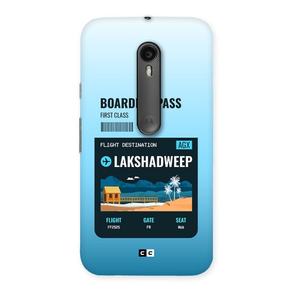 Lakshadweep Boarding Pass Back Case for Moto G3