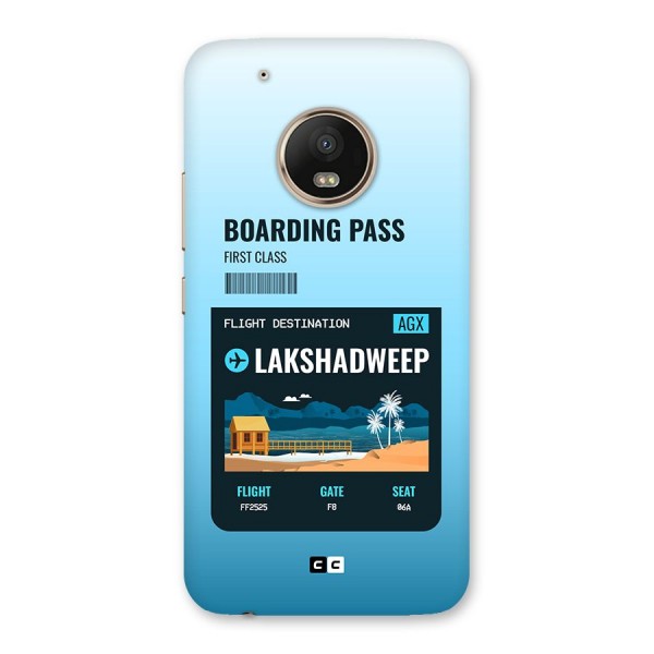 Lakshadweep Boarding Pass Back Case for Moto G5 Plus