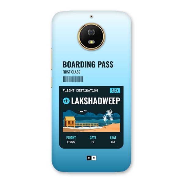 Lakshadweep Boarding Pass Back Case for Moto G5s