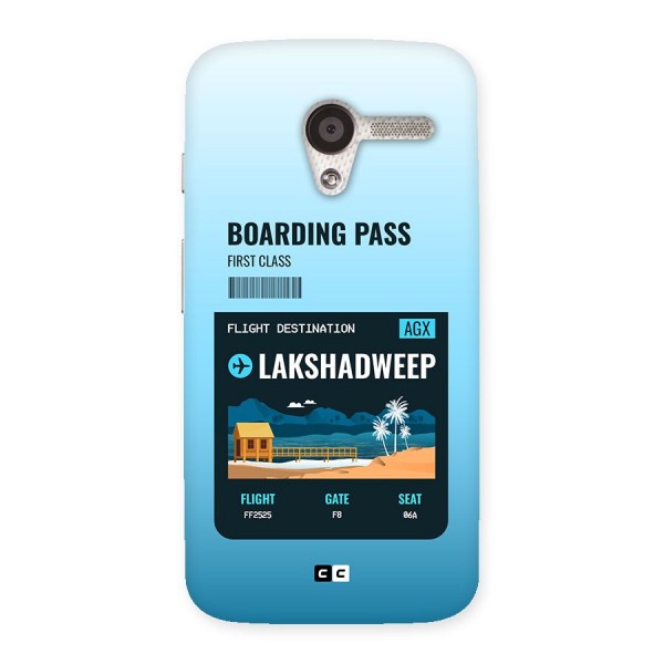 Lakshadweep Boarding Pass Back Case for Moto X