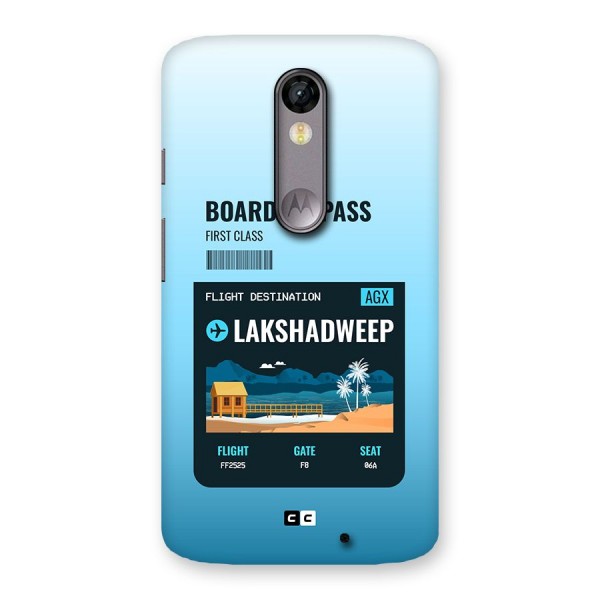 Lakshadweep Boarding Pass Back Case for Moto X Force
