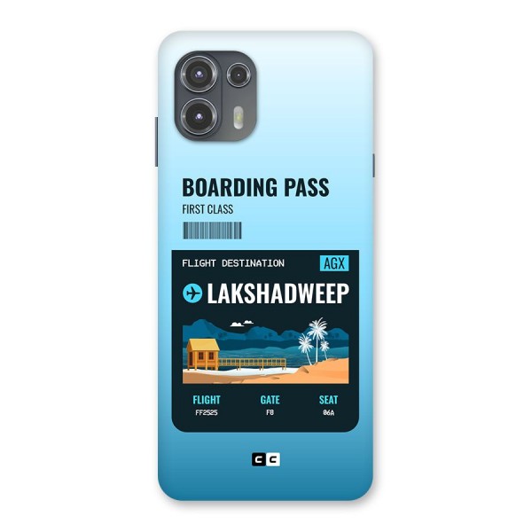 Lakshadweep Boarding Pass Back Case for Motorola Edge 20 Fusion