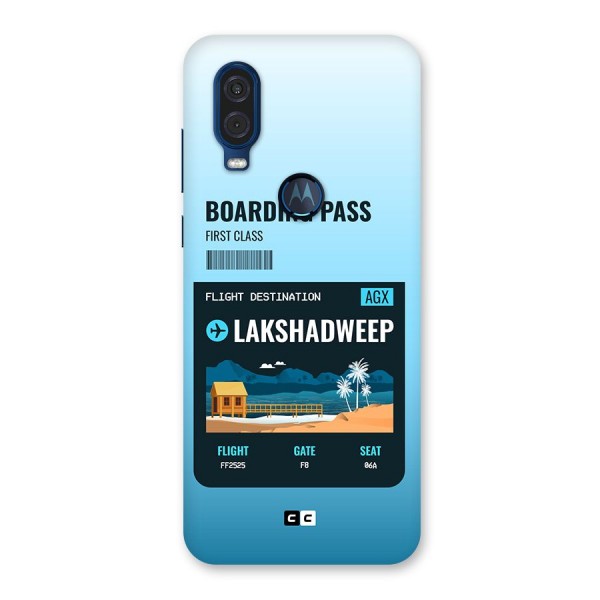 Lakshadweep Boarding Pass Back Case for Motorola One Vision