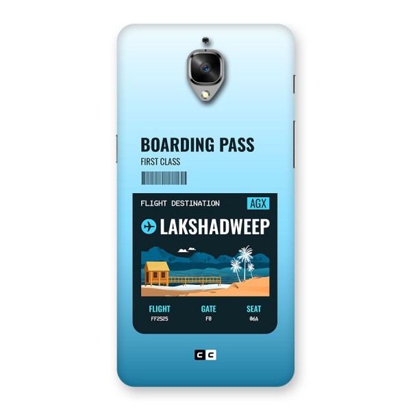 Lakshadweep Boarding Pass Back Case for OnePlus 3