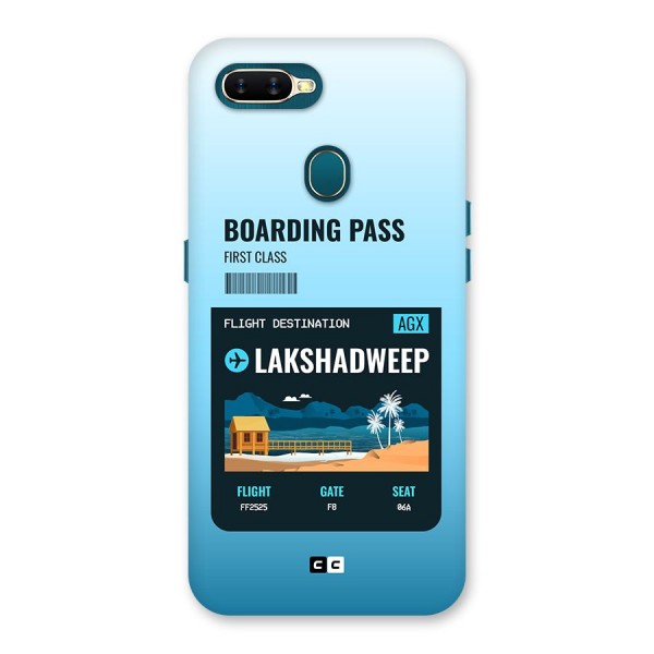 Lakshadweep Boarding Pass Back Case for Oppo A12