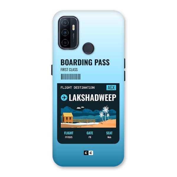 Lakshadweep Boarding Pass Back Case for Oppo A32