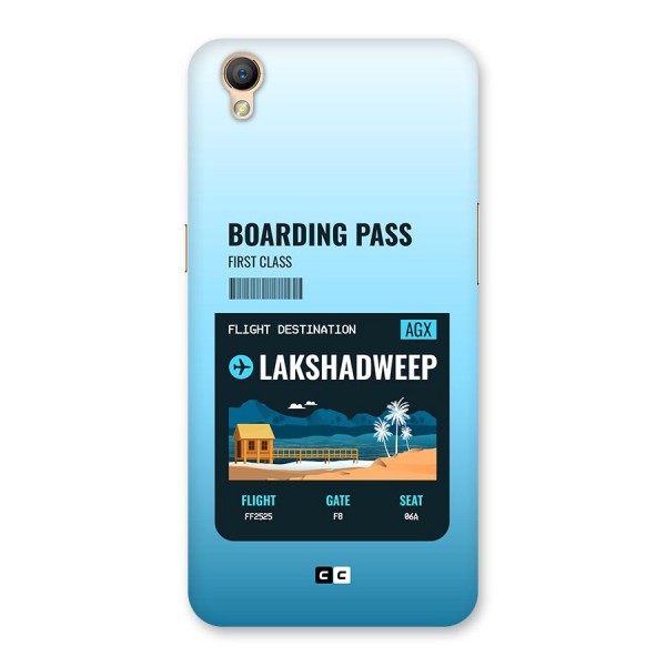 Lakshadweep Boarding Pass Back Case for Oppo A37