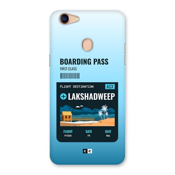 Lakshadweep Boarding Pass Back Case for Oppo F5