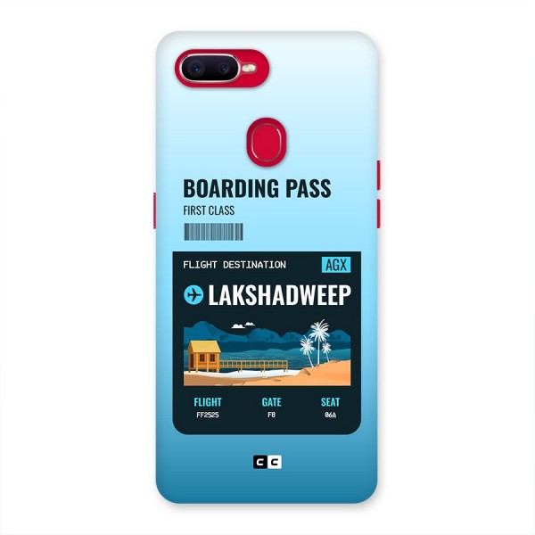 Lakshadweep Boarding Pass Back Case for Oppo F9 Pro