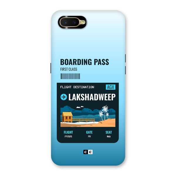 Lakshadweep Boarding Pass Back Case for Oppo K1