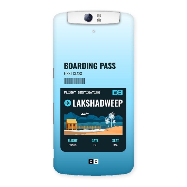 Lakshadweep Boarding Pass Back Case for Oppo N1