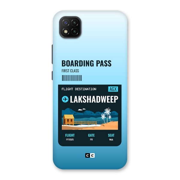 Lakshadweep Boarding Pass Back Case for Poco C3