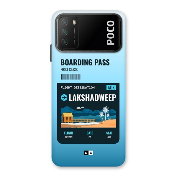 Lakshadweep Boarding Pass Back Case for Poco M3