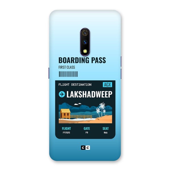 Lakshadweep Boarding Pass Back Case for Realme X