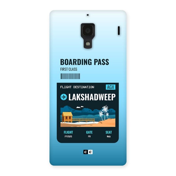 Lakshadweep Boarding Pass Back Case for Redmi 1s