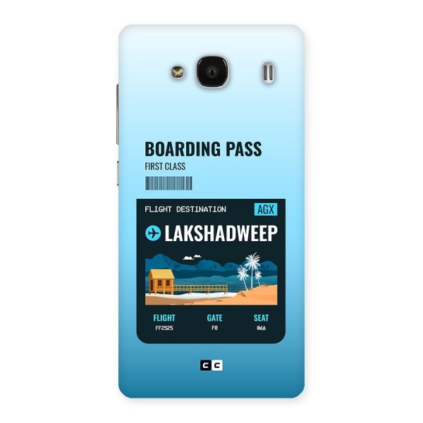 Lakshadweep Boarding Pass Back Case for Redmi 2 Prime