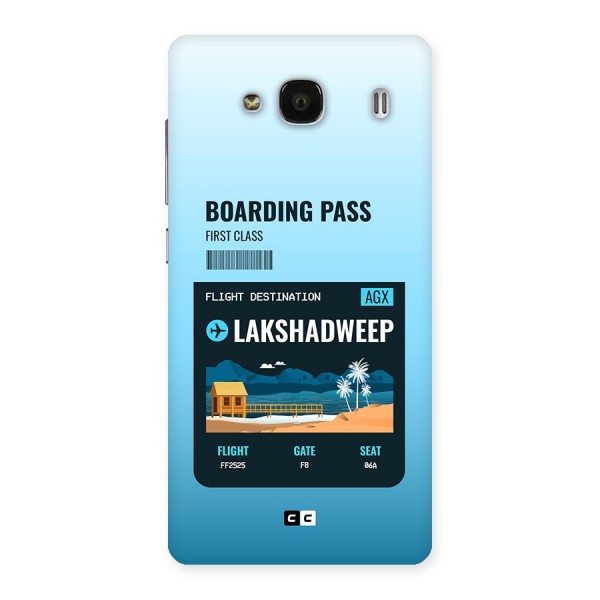 Lakshadweep Boarding Pass Back Case for Redmi 2s