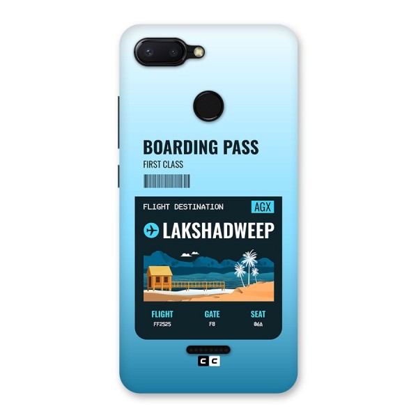 Lakshadweep Boarding Pass Back Case for Redmi 6