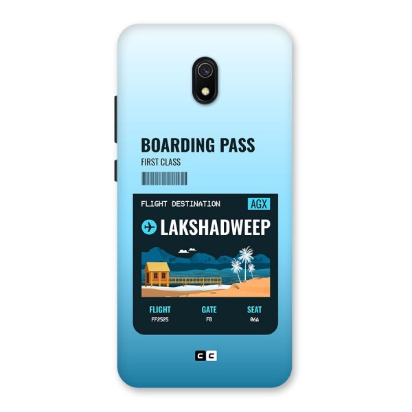 Lakshadweep Boarding Pass Back Case for Redmi 8A