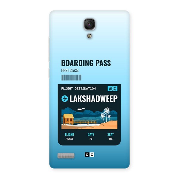 Lakshadweep Boarding Pass Back Case for Redmi Note Prime