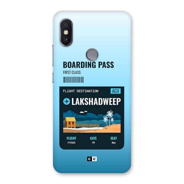 Lakshadweep Boarding Pass Back Case for Redmi Y2