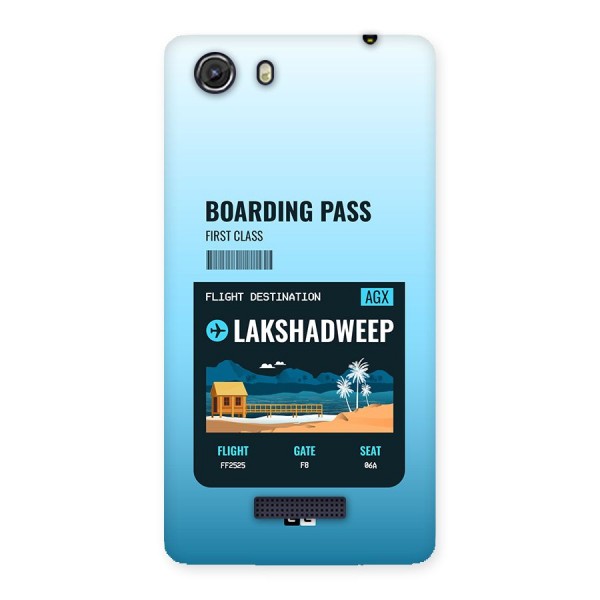 Lakshadweep Boarding Pass Back Case for Unite 3