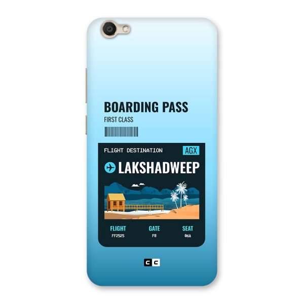 Lakshadweep Boarding Pass Back Case for Vivo Y67