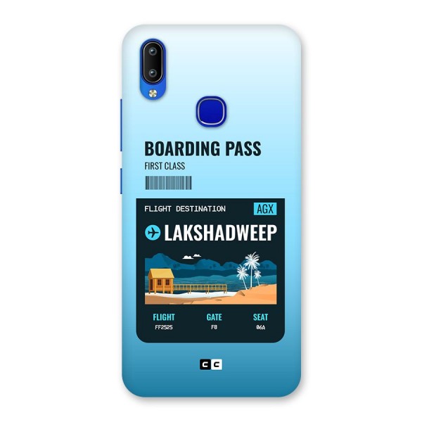 Lakshadweep Boarding Pass Back Case for Vivo Y91
