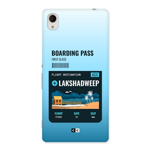 Lakshadweep Boarding Pass Back Case for Xperia M4